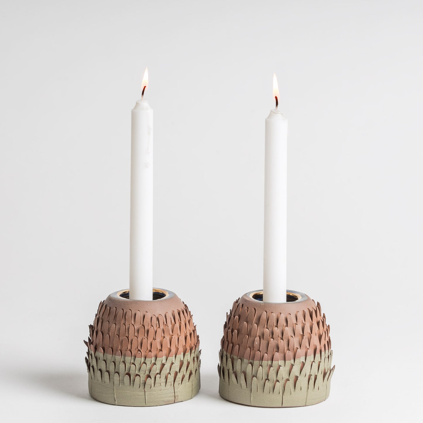 geo green spiky candlesticks