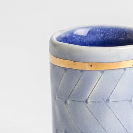 individual sky blue kiddush cups" bechers"