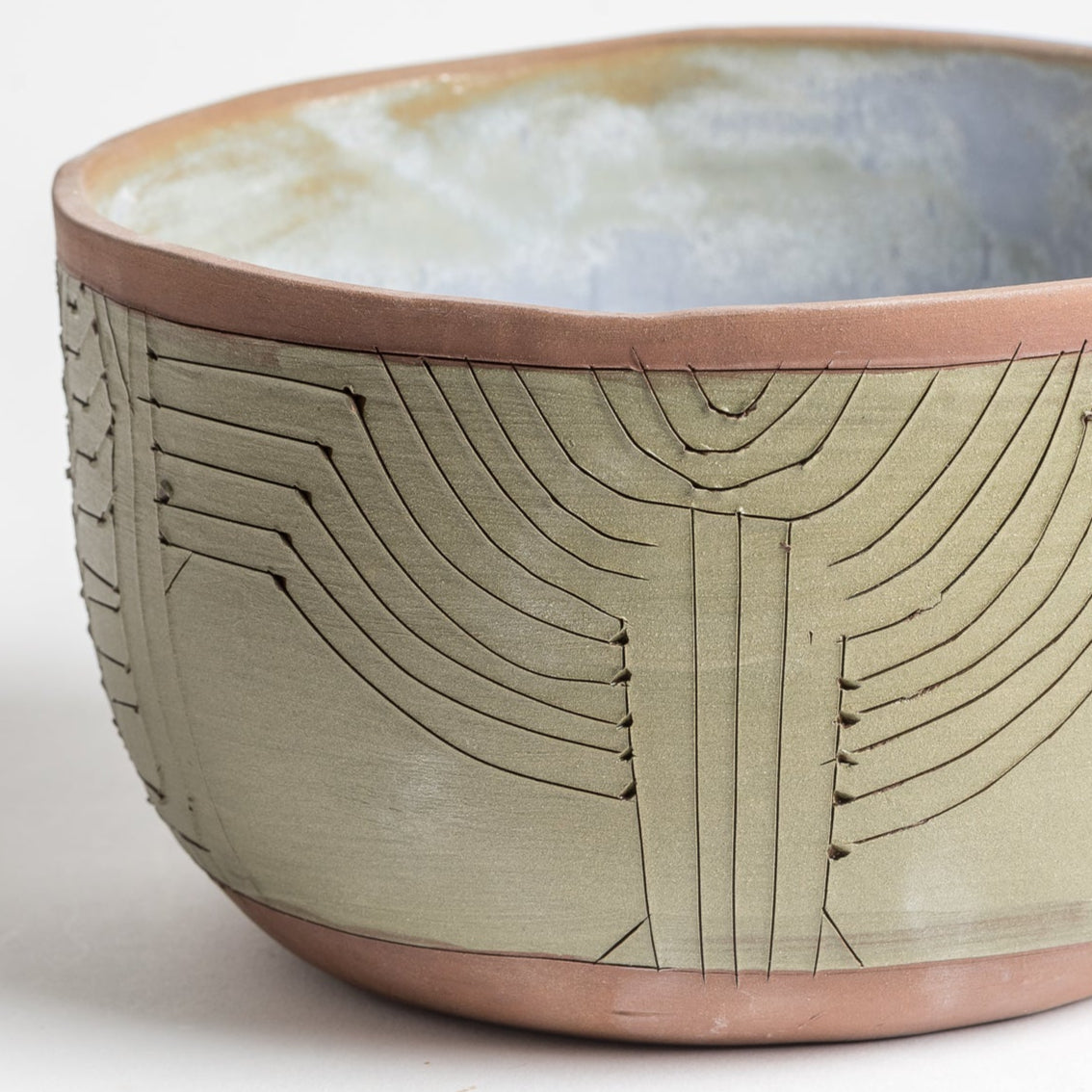 terra cotta natural tones salad bowl