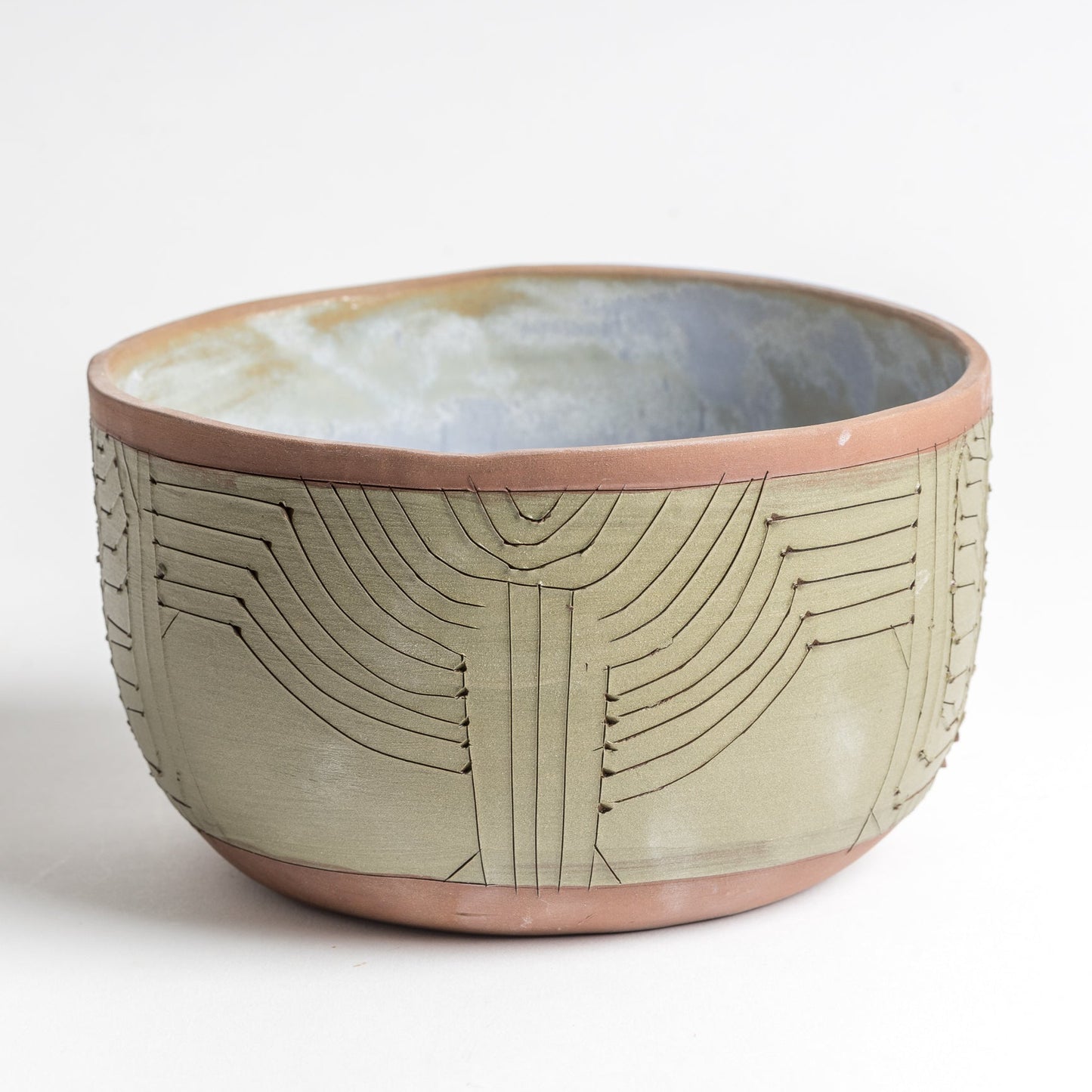 terra cotta natural tones salad bowl