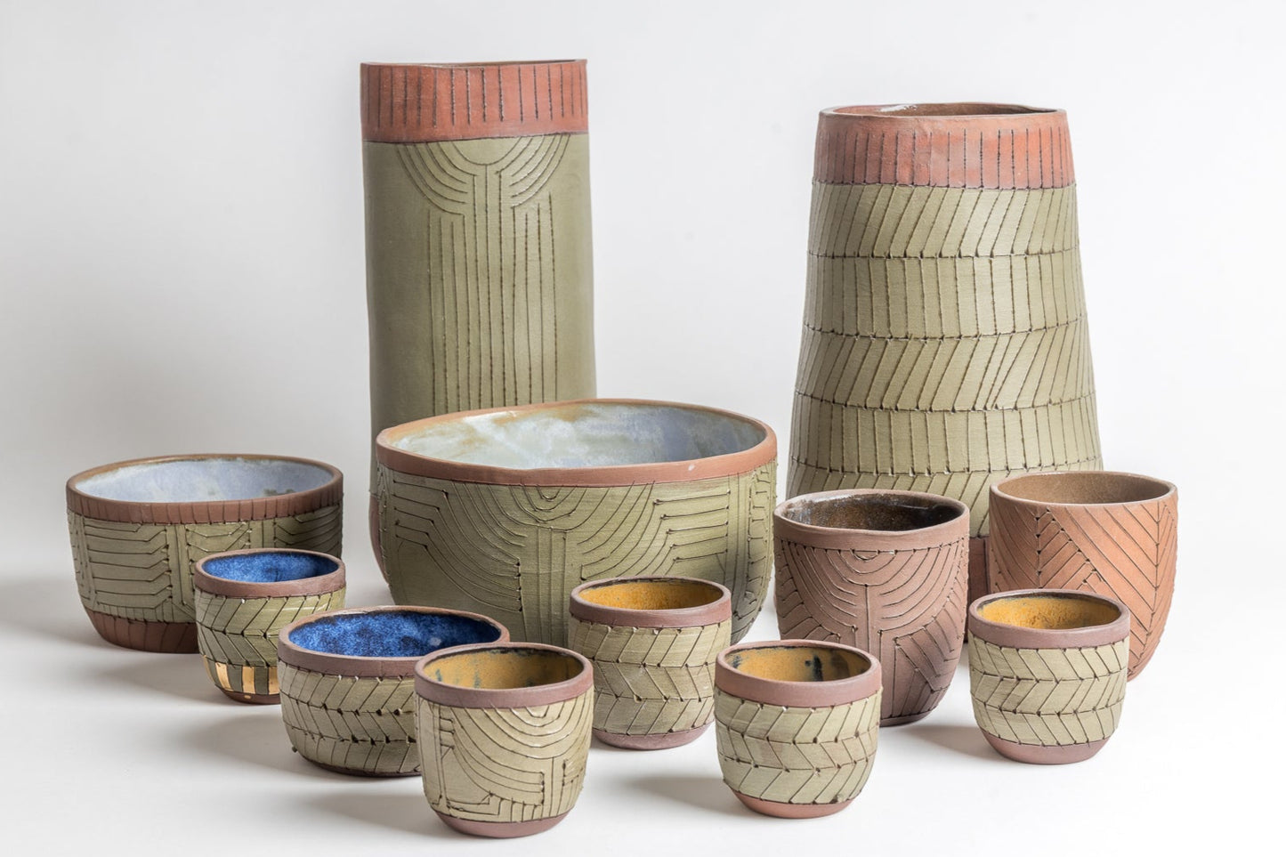 terra cotta natural tones salad bowl