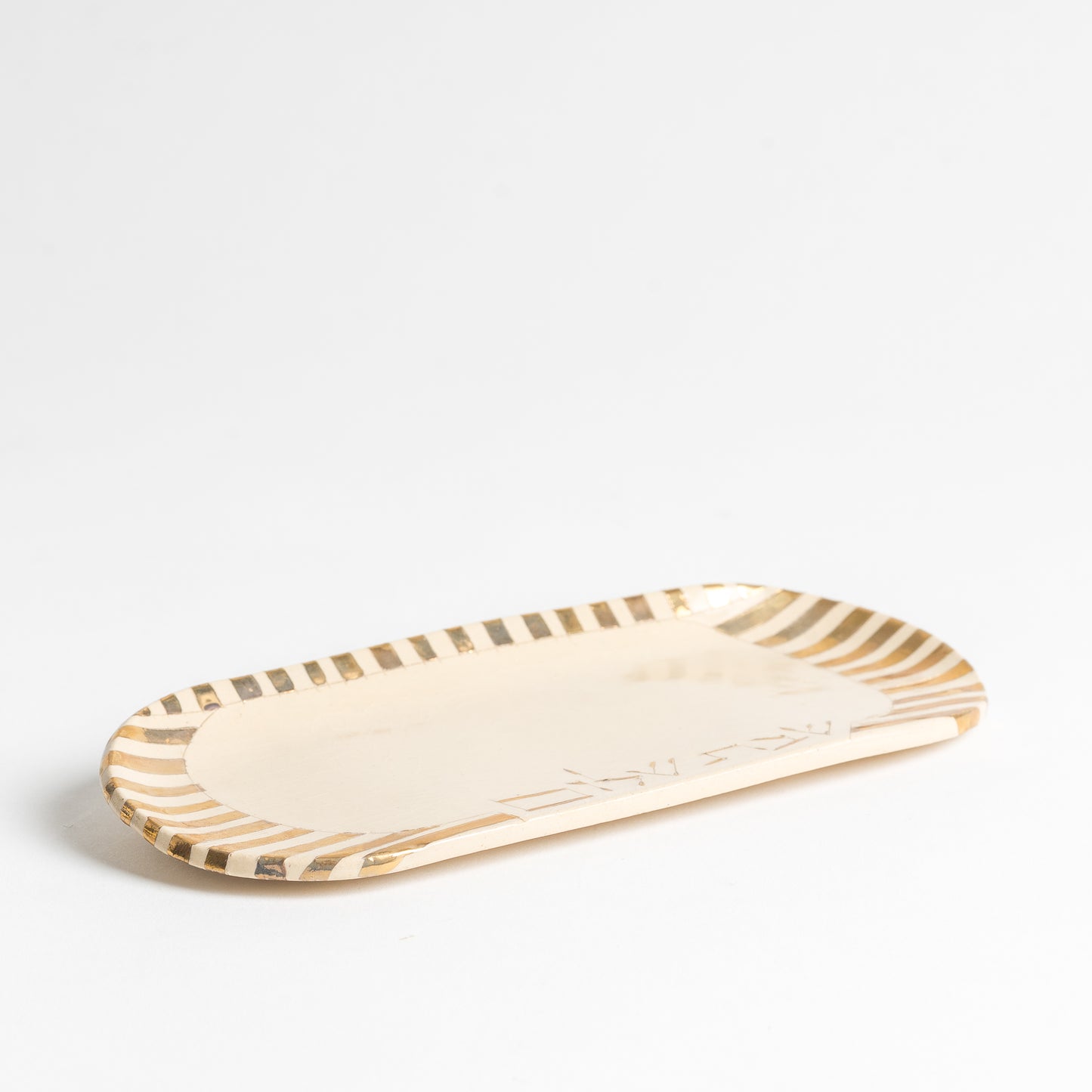 pink and gold cloud shabbat candle holder