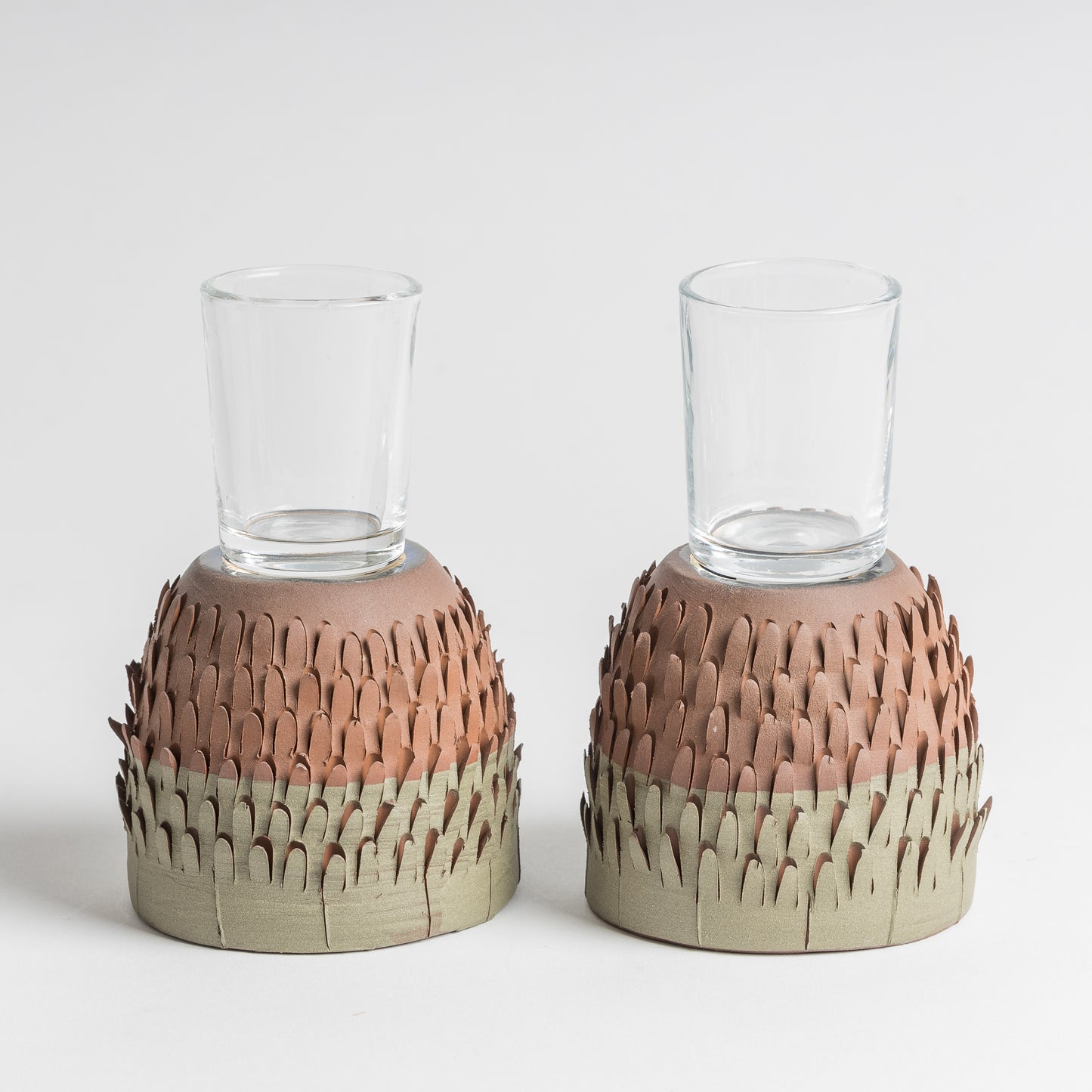 geo green spiky candlesticks