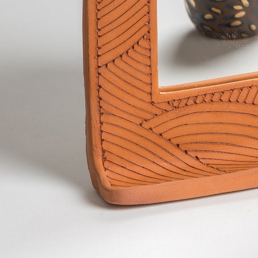 terra cotta wall mirror