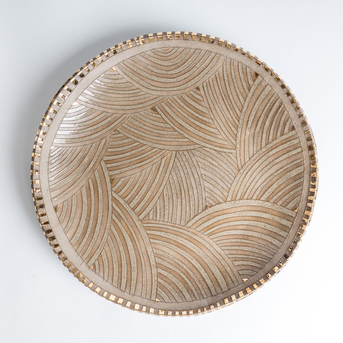 grey gold rainbow Fruit plate xl