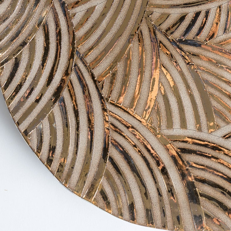 grey gold rainbow Fruit plate xl